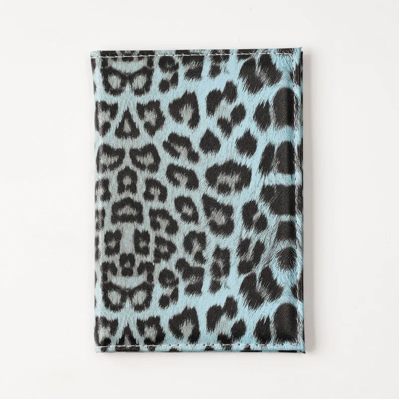 Leopard Print Passport Protective Cover  Travel Passport Holder Wallet Gift PU Leather Card Case Cover Unisex Storage Bag