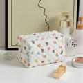 Trousse de rangement à imprimé floral pour rouge à lèvres, trousse à cosmétiques pour femmes, étui organisateur de produits de beauté, pochette de maquillage de voyage, organisateur de produits de toilette