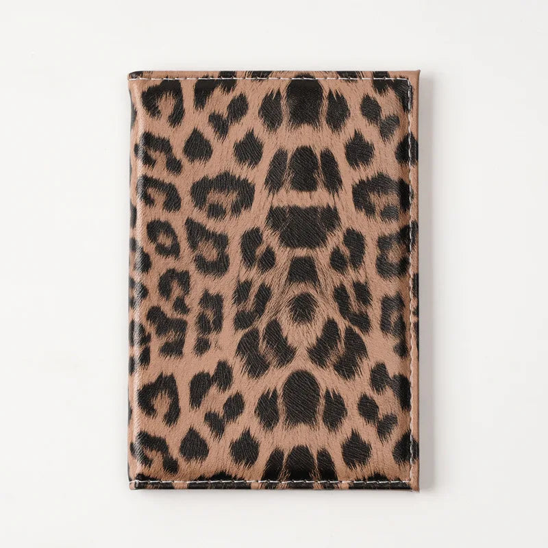 Leopard Print Passport Protective Cover  Travel Passport Holder Wallet Gift PU Leather Card Case Cover Unisex Storage Bag