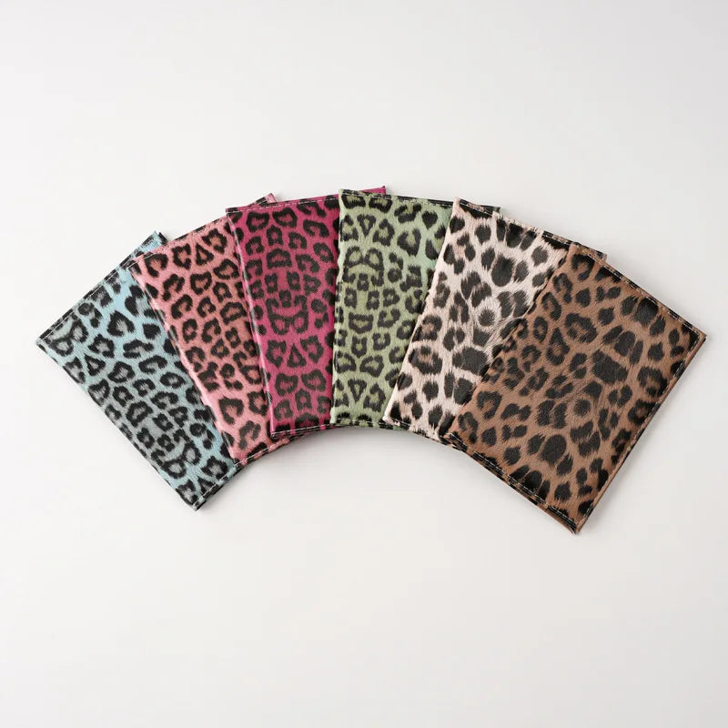 Leopard Print Passport Protective Cover  Travel Passport Holder Wallet Gift PU Leather Card Case Cover Unisex Storage Bag