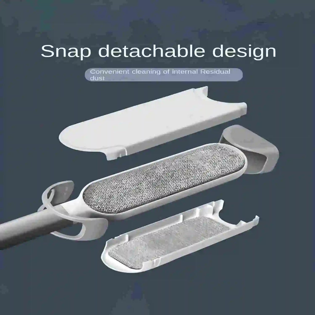 Double-Sided Pet Hair Remover Brush Reusable Static Lint Brush Manual Self-Cleaning Fur Dust Remover for Clothes Sofa
