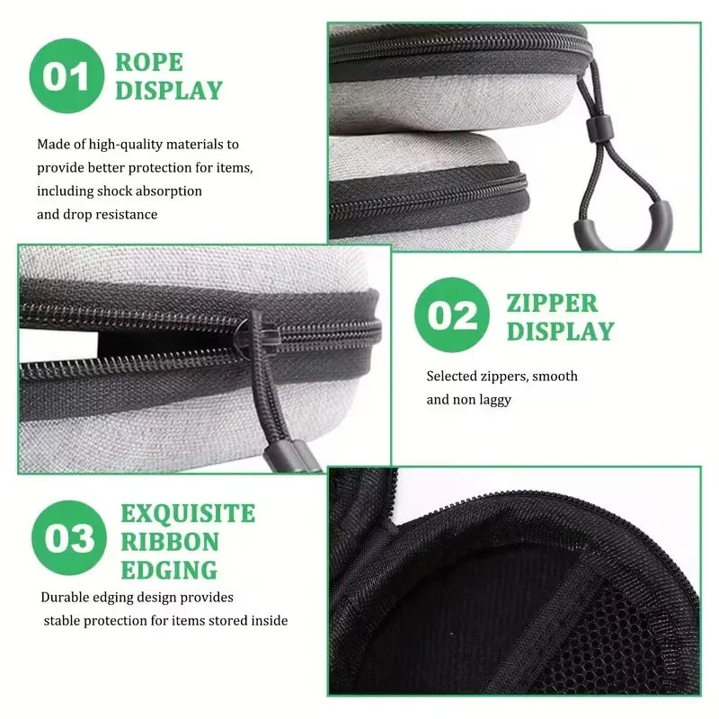 Portable Electronics Organizer Bag for Earphones Charger Cables Hard Drive EVA Hard Shell with Zipper Travel Case Carrying Pouch