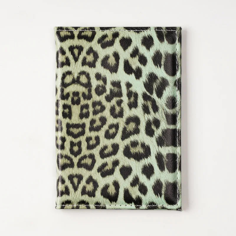 Leopard Print Passport Protective Cover  Travel Passport Holder Wallet Gift PU Leather Card Case Cover Unisex Storage Bag