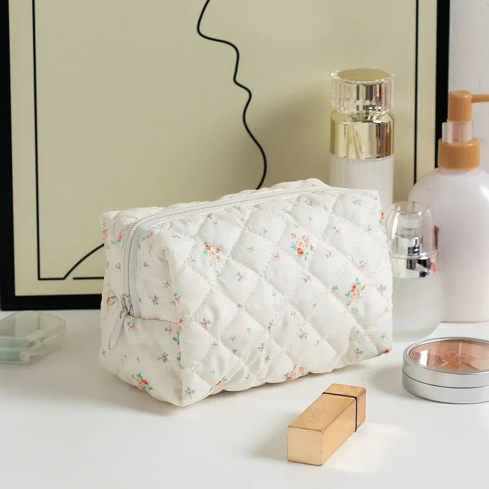 Floral Printed Lipstick Storage Makeup Bag Women's Cosmetic Bag Beauty Organizer Case Travel Makeup Pouch Toiletry Organizer