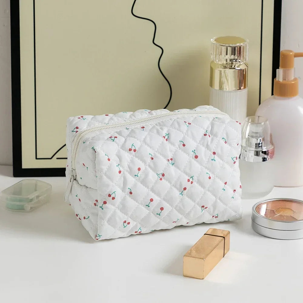 Floral Printed Lipstick Storage Makeup Bag Women's Cosmetic Bag Beauty Organizer Case Travel Makeup Pouch Toiletry Organizer