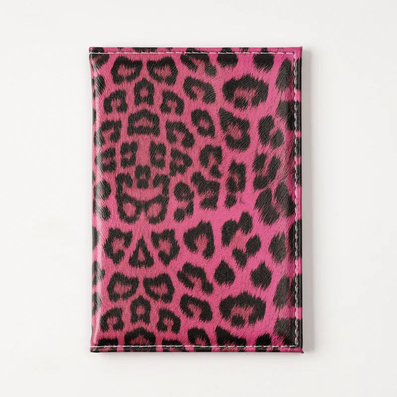 Leopard Print Passport Protective Cover  Travel Passport Holder Wallet Gift PU Leather Card Case Cover Unisex Storage Bag
