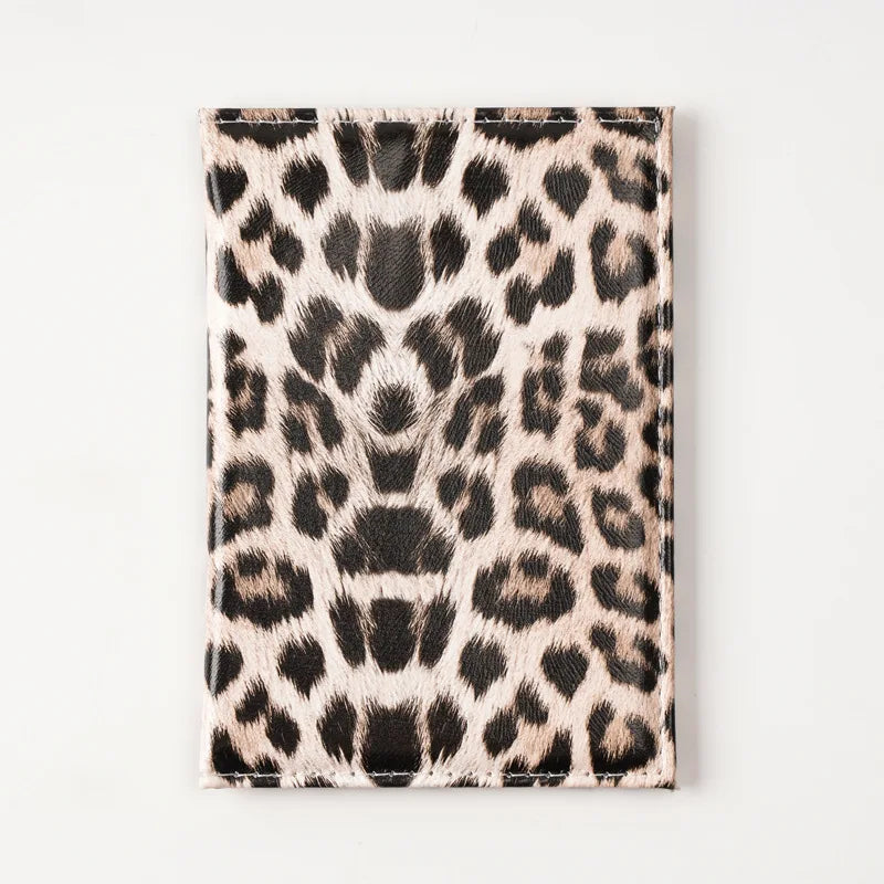 Leopard Print Passport Protective Cover  Travel Passport Holder Wallet Gift PU Leather Card Case Cover Unisex Storage Bag