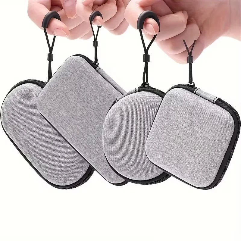 Portable Electronics Organizer Bag for Earphones Charger Cables Hard Drive EVA Hard Shell with Zipper Travel Case Carrying Pouch