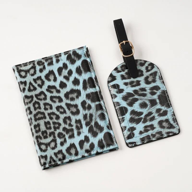 Leopard Print Passport Protective Cover  Travel Passport Holder Wallet Gift PU Leather Card Case Cover Unisex Storage Bag