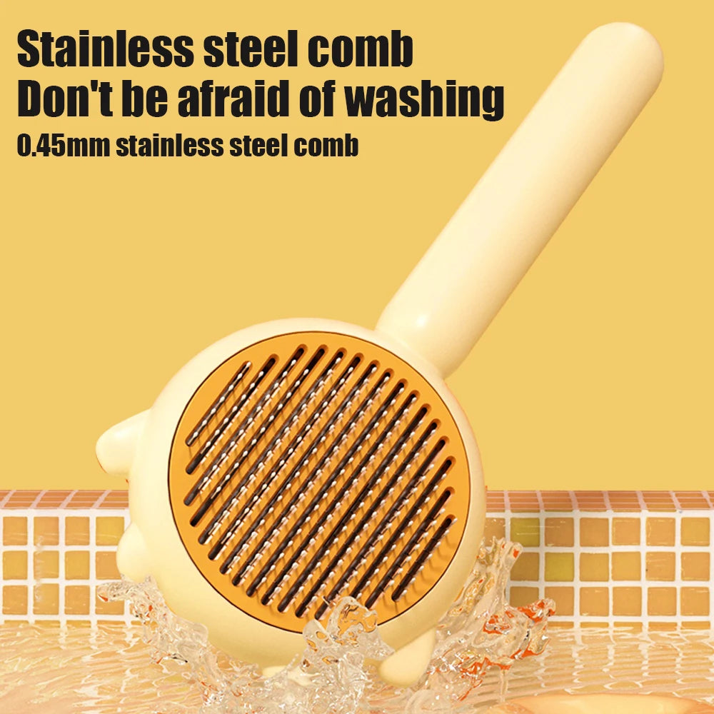 Pet Hair Removal Brush Cat Slicker Brush Grooming Comb Self Cleaning Dog Massage Particle Needle Dogs Cats Pet Grooming Supplies