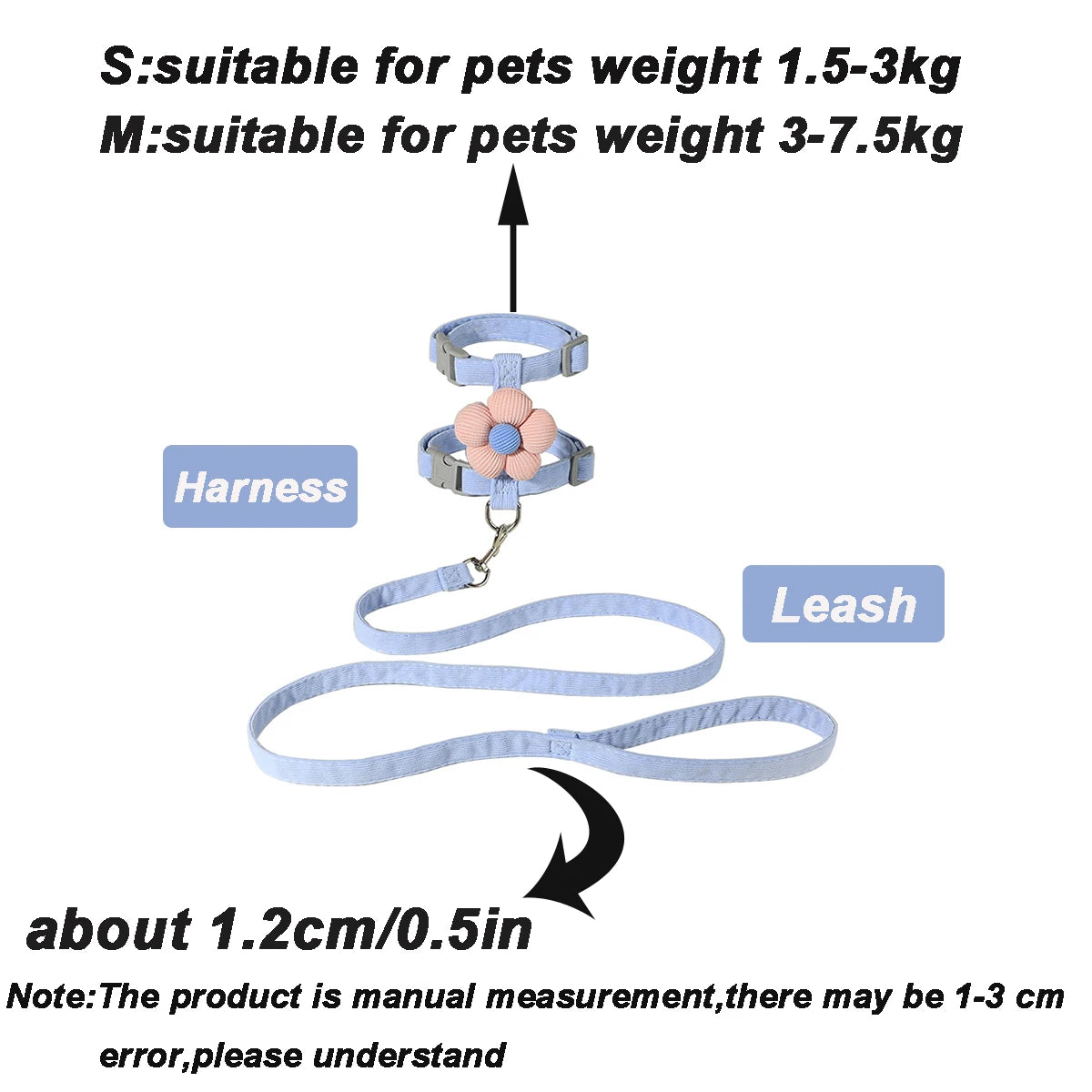 Ensembles harnais et laisse pour chats, harnais réglable pour petits chiens, laisse et harnais respirants pour promener les chiens, sangle pour chien, accessoire pour chat